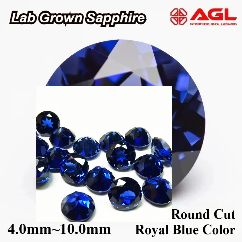 Choice Lab Sapphire Royal Blue Color 4.0~10.0 Round Cut DIY Ring Necklace Earrings Main Materials Selectable AGL Certificate
Choice Lab Sapphire Royal Blue Color 4.0~10.0 Round Cut DIY Ring Necklace Earrings Main Materials Selectable AGL Certificate