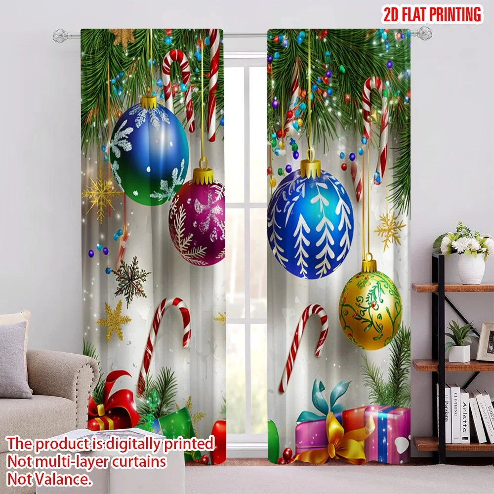 2Pcs 2D Flat PrintingChristmas Curtain Colorful Balls Decor For Home Winter Holiday Decor Xmas Tree Living Room Bedroom
2Pcs 2D Flat PrintingChristmas Curtain Colorful Balls Decor For Home Winter Holiday Decor Xmas Tree Living Room Bedroom