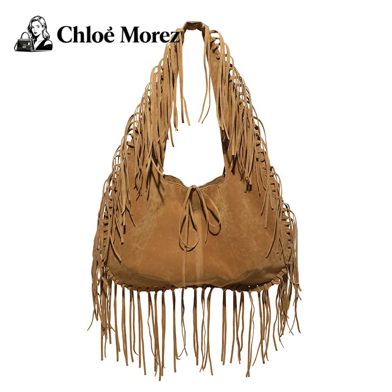 Tassel Large Capacity Single Shoulder Armpit Bag Tote Crescent Shaped Trendy Women Bag Fashionable Retro Dumpling Bag Trend
Tassel Large Capacity Single Shoulder Armpit Bag Tote Crescent Shaped Trendy Women Bag Fashionable Retro Dumpling Bag Trend