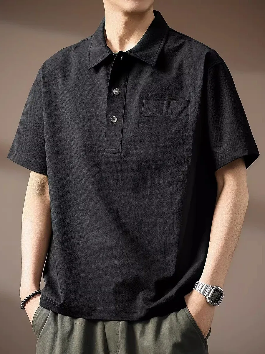Loose Fit Summer Lightweight Qui Dry Anti-Wrinkle Bubble Cool Sensation ort Sve irt Men Casual T-irt
Loose Fit Summer Lightweight Qui Dry Anti-Wrinkle Bubble Cool Sensation ort Sve irt Men Casual T-irt