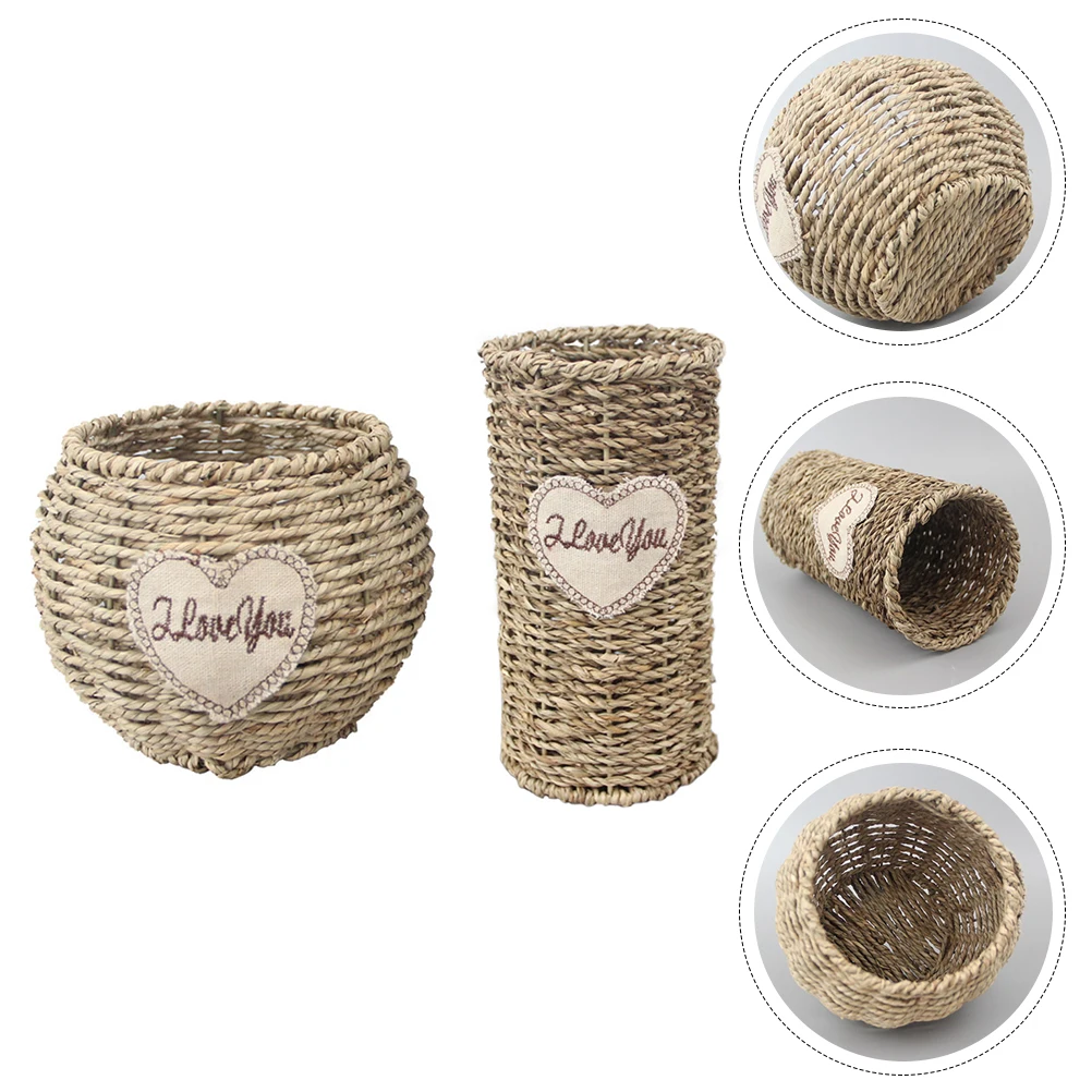 2 pcs Eco-Friendly Retro Flower Baskets Decorative Plant Containers Flat Bottom For Home Office Wedding Party Use Gypsophila 
2 pcs Eco-Friendly Retro Flower Baskets Decorative Plant Containers Flat Bottom For Home Office Wedding Party Use Gypsophila