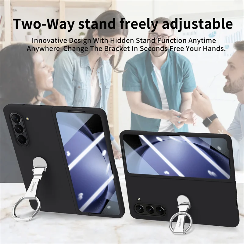 PC Skin Feel Ring Holder Foldable Phone Case For Samsung Z Fold 5 6 5G Screen Glass Protective Cover For Galaxy Z Fold 6 5G
PC Skin Feel Ring Holder Foldable Phone Case For Samsung Z Fold 5 6 5G Screen Glass Protective Cover For Galaxy Z Fold 6 5G