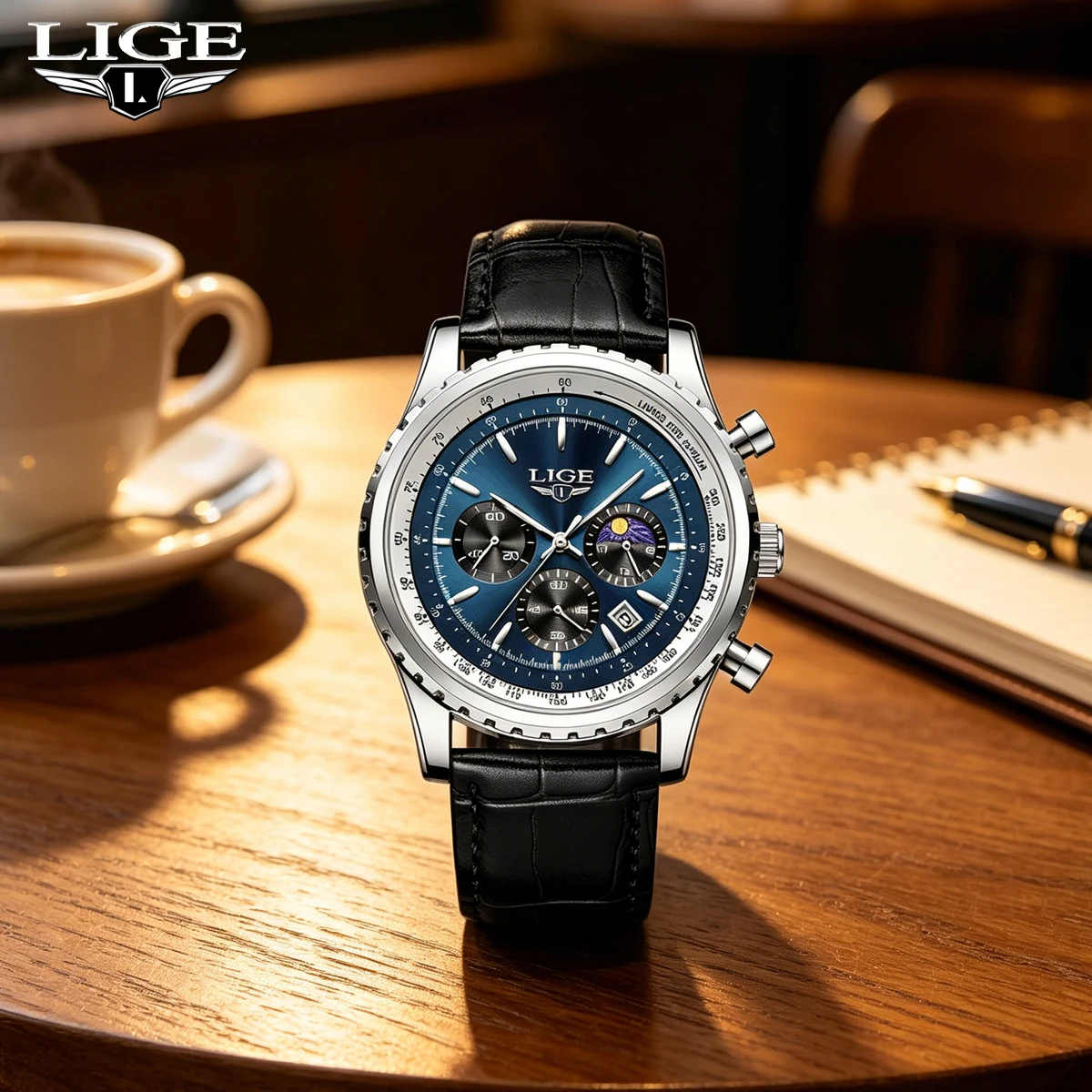LIGE 2026 Luxury Men's Quartz Watch Casual Leather Chronograph Waterproof Sport Business Date Display Men's Wristwatch Clock
LIGE 2026 Luxury Men's Quartz Watch Casual Leather Chronograph Waterproof Sport Business Date Display Men's Wristwatch Clock