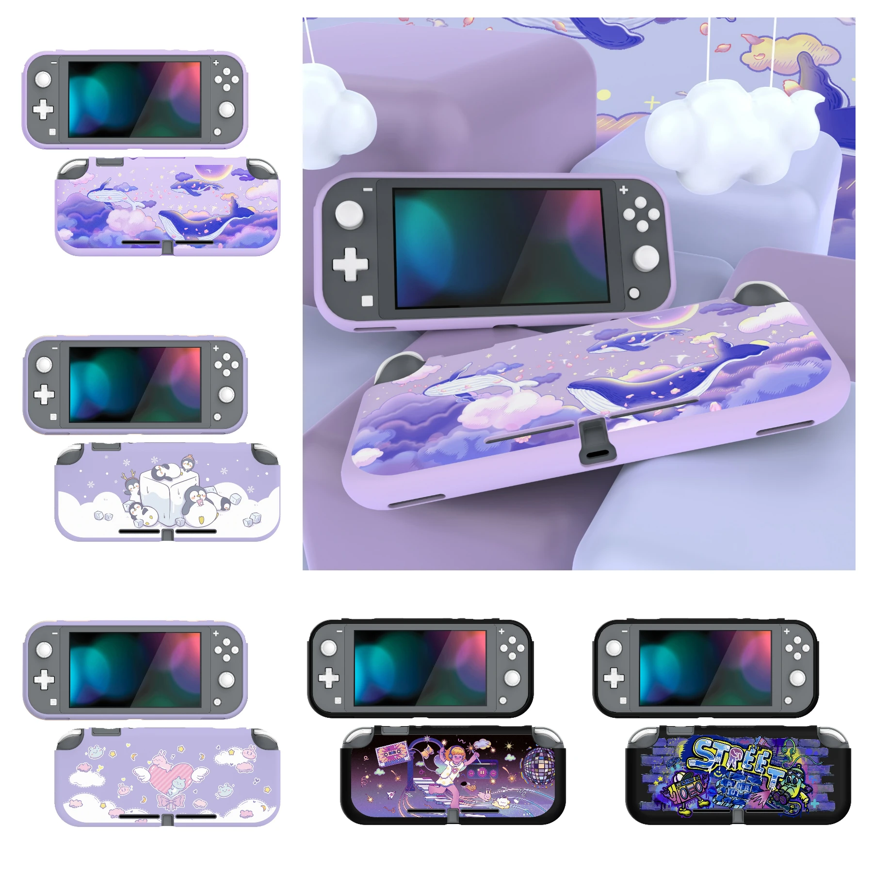 PlayVital Soft TPU Case Cover for Nintendo Switch Lite, Custom Patterned Protective Shell - Purple Series
PlayVital Soft TPU Case Cover for Nintendo Switch Lite, Custom Patterned Protective Shell - Purple Series