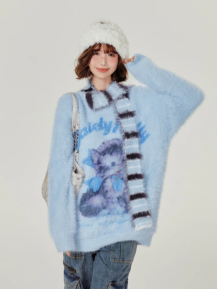 Tagkita American Sle Knitted Sweater Women's Loose Soft Nurturing Autumn Winter New Sle Casual Cartoon Patterned Top
Tagkita American Sle Knitted Sweater Women's Loose Soft Nurturing Autumn Winter New Sle Casual Cartoon Patterned Top