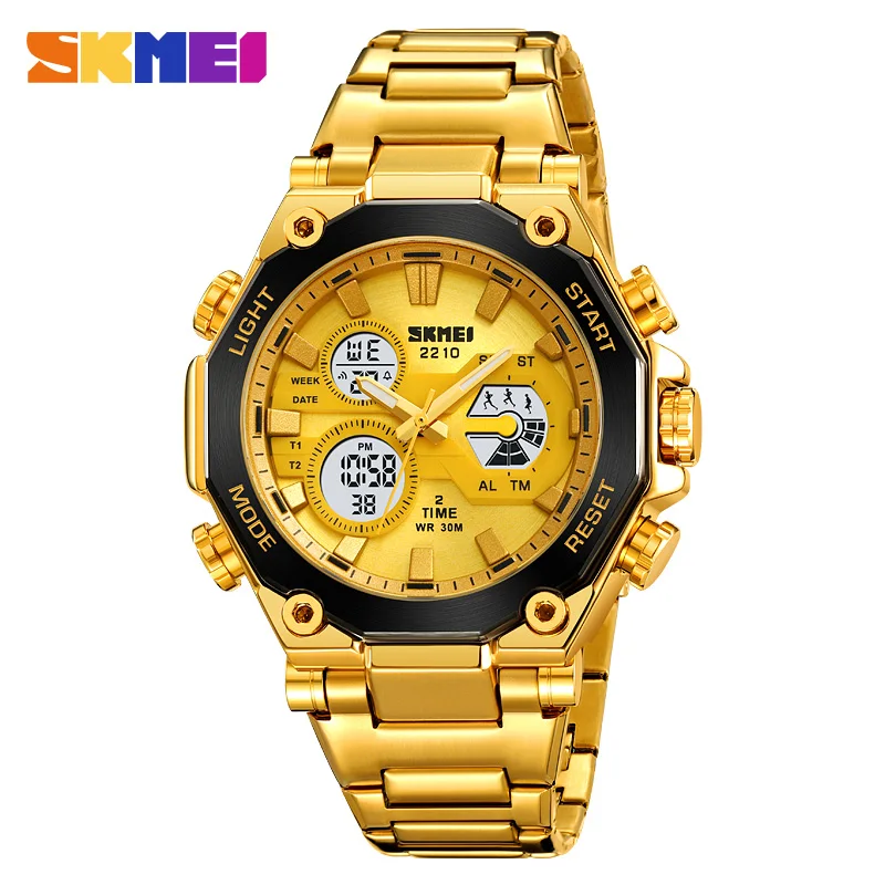 SKMEI 2210 Наручные часы Мужской будильник Reloj Hombre Спортивные модные часы из нержавеющей стали Мужские 2-часовые Chrono Повседневные 3 бара Водонепроницаемые цифровые
SKMEI 2210 Наручные часы Мужской будильник Reloj Hombre Спортивные модные часы из нержавеющей стали Мужские 2-часовые Chrono Повседневные 3 бара Водонепроницаемые цифровые