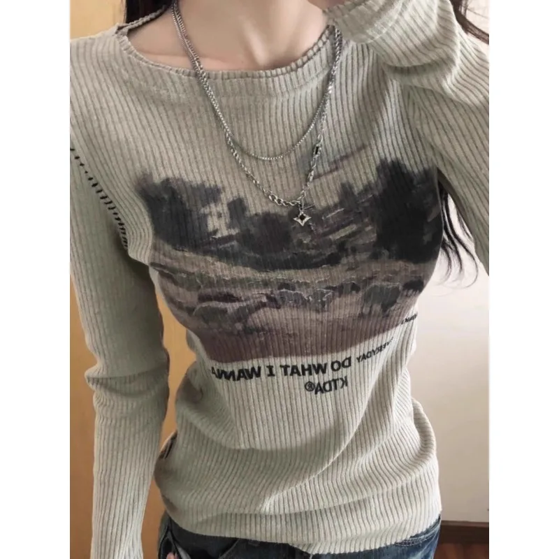 American Retro Sexy Print Long Sleeve T-shirt Women Autumn Spring Basic Y2k Harajuku Grunge Tees Vintage Casual Fashion Tops
American Retro Sexy Print Long Sleeve T-shirt Women Autumn Spring Basic Y2k Harajuku Grunge Tees Vintage Casual Fashion Tops