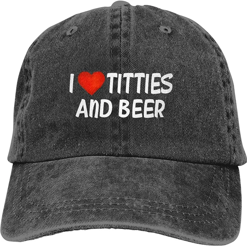 I Heart Titties and Beer Denim Cap Vintage Washed Distressed Baseball Cap Adjustable Dad Hat Trucker Cap for Unisex Outdoor
I Heart Titties and Beer Denim Cap Vintage Washed Distressed Baseball Cap Adjustable Dad Hat Trucker Cap for Unisex Outdoor