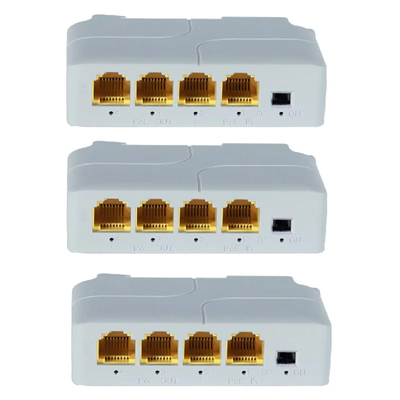 M13K4 Port POE Extender 10/100/1000Mbps 1 In 3 Out Gigabit Poe Extender 1 To 3 Network Switch Repeater For Poe Switch 
M13K4 Port POE Extender 10/100/1000Mbps 1 In 3 Out Gigabit Poe Extender 1 To 3 Network Switch Repeater For Poe Switch