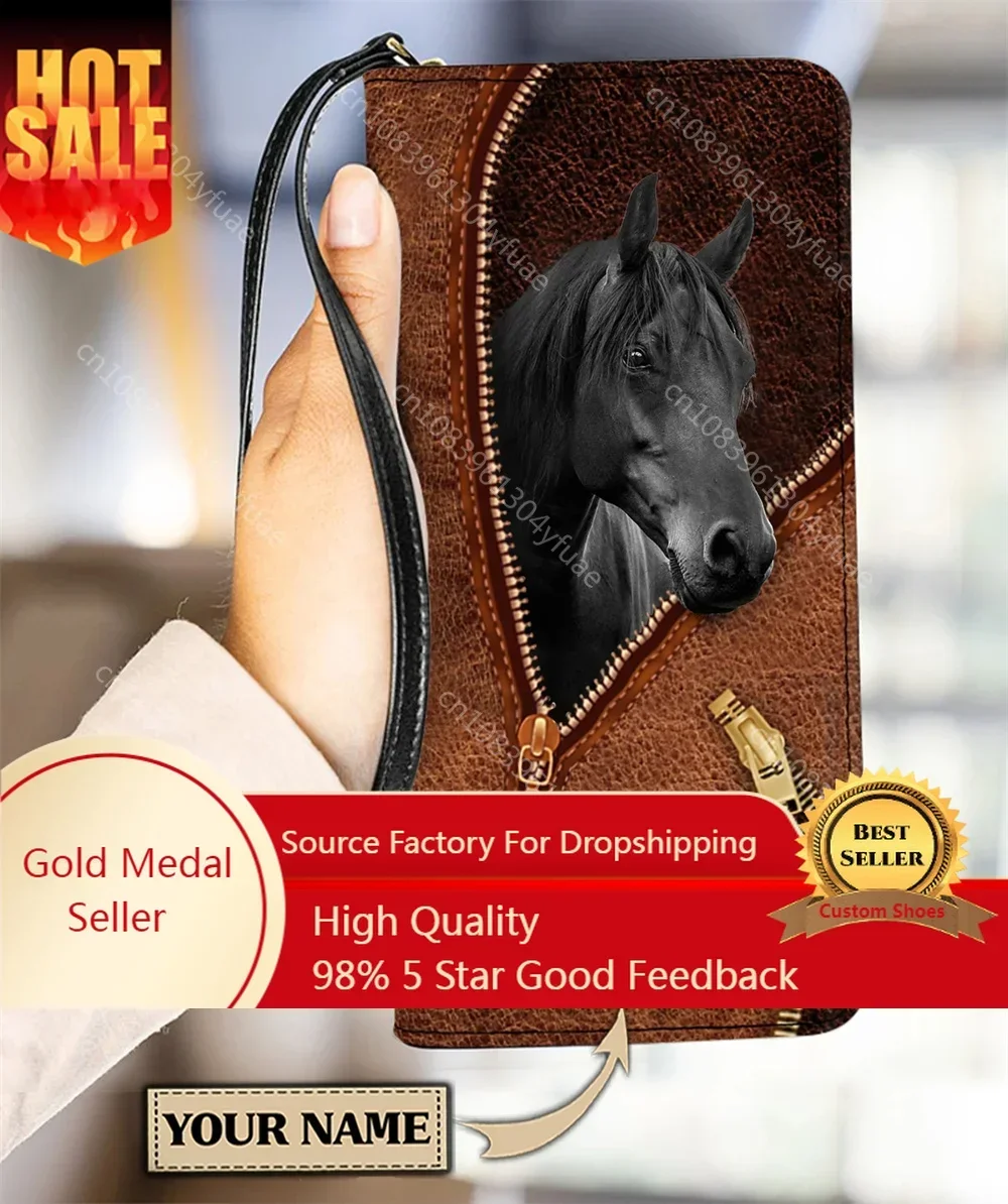 Borsa da donna in pelle marrone Vintage divertente modello di cavallo nero borsa lunga per soldi portafoglio portatile da donna
Borsa da donna in pelle marrone Vintage divertente modello di cavallo nero borsa lunga per soldi portafoglio portatile da donna