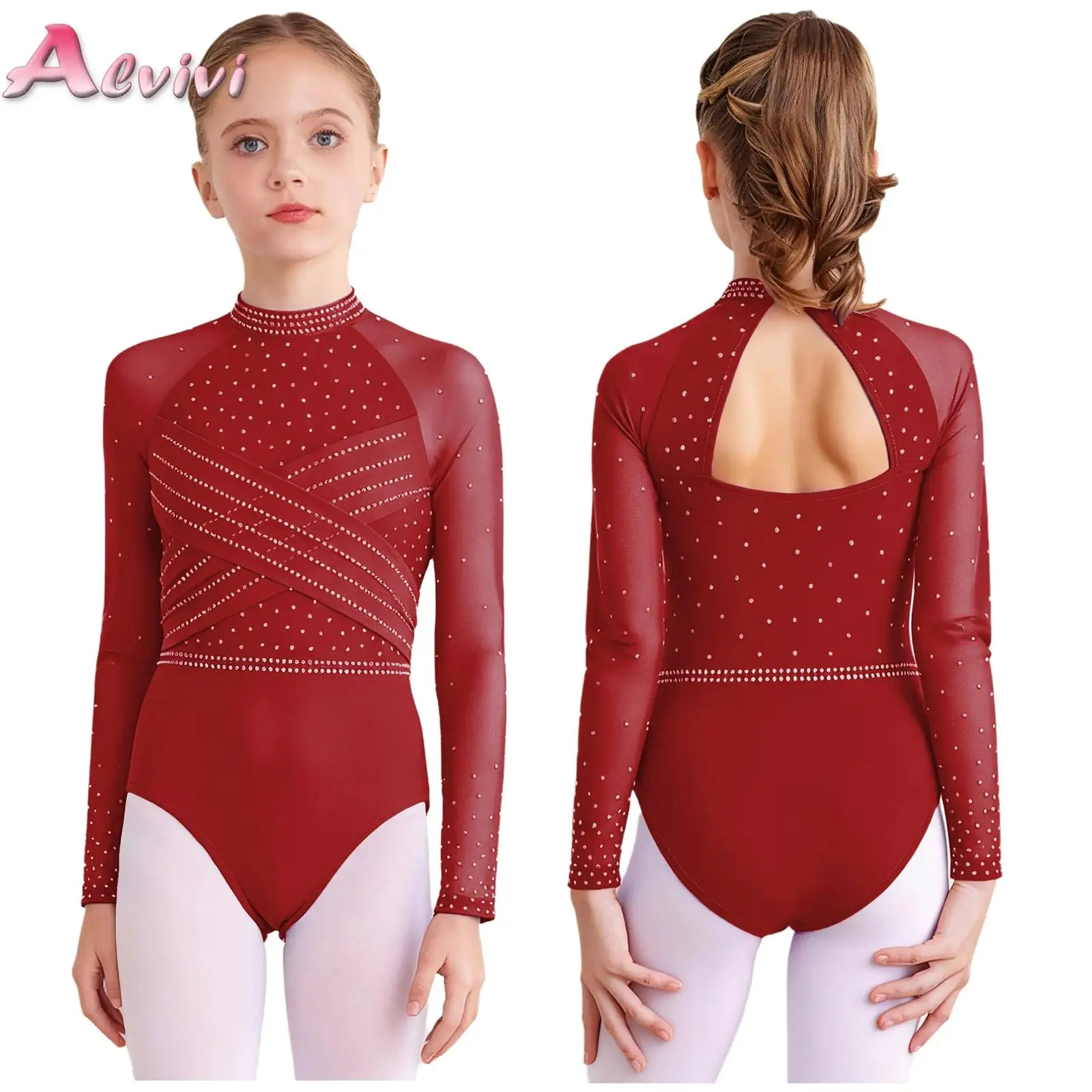 Kids Girls Sparkling Rhinestones Gymnastics Leotards Ballet Jersey Unitards Bodysuit Rhythmic Artistic Skating Bodysuit Costume
Kids Girls Sparkling Rhinestones Gymnastics Leotards Ballet Jersey Unitards Bodysuit Rhythmic Artistic Skating Bodysuit Costume