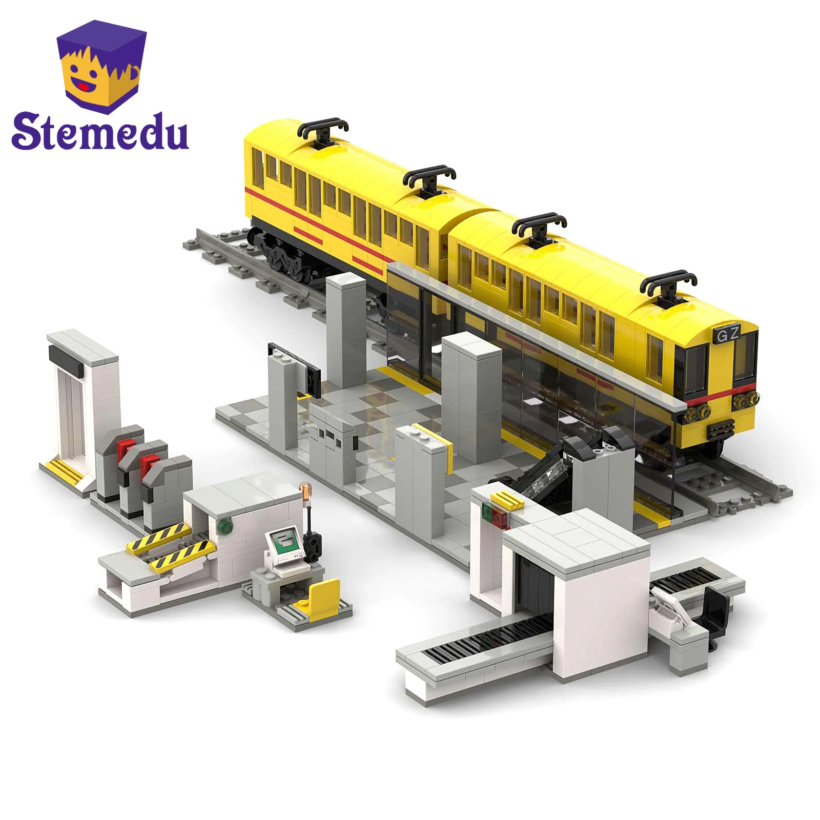 MOC Subway Train City Track Rail Station Gate Security Checkpoint Model Building Bricks Blocks Carriage Simulated Toy for Kids
MOC Subway Train City Track Rail Station Gate Security Checkpoint Model Building Bricks Blocks Carriage Simulated Toy for Kids