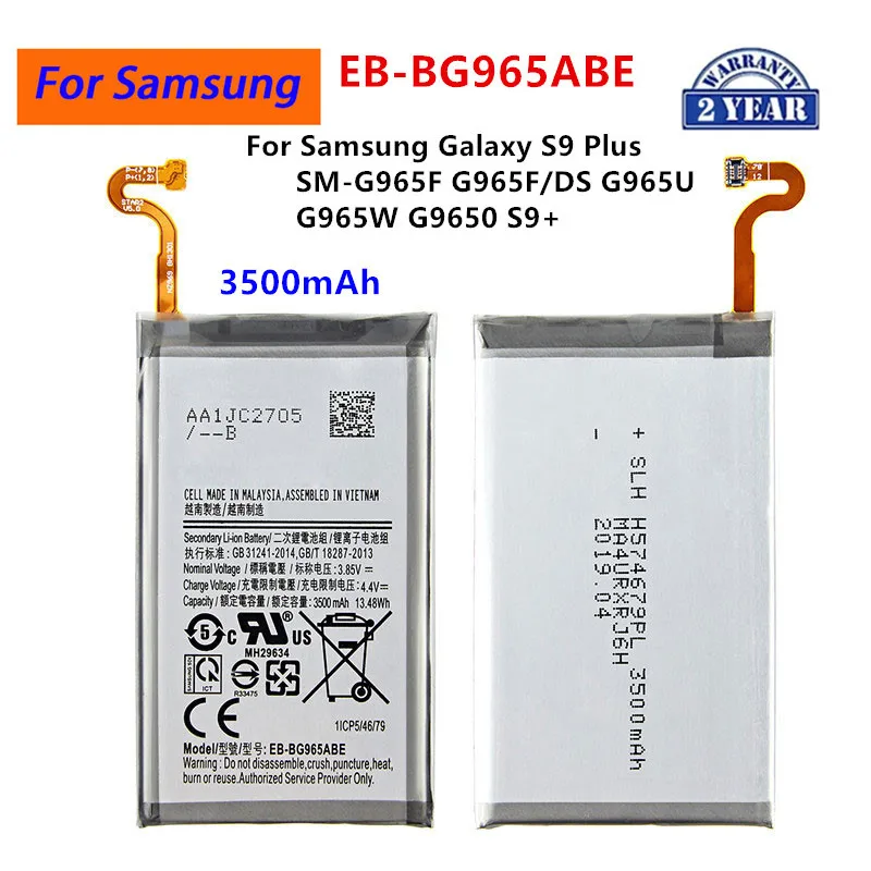 Brand New EB-BG965ABE 3500mAh Battery For Samsung Galaxy S9 Plus SM-G965F G965F/DS G965U G965W G9650 S9+
Brand New EB-BG965ABE 3500mAh Battery For Samsung Galaxy S9 Plus SM-G965F G965F/DS G965U G965W G9650 S9+