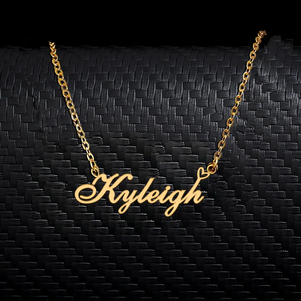 AOLOSHOW Kyleigh with Heart Pendant Name Necklace for Women Stainless Steel Gold Plated Mother's Day Gift
AOLOSHOW Kyleigh with Heart Pendant Name Necklace for Women Stainless Steel Gold Plated Mother's Day Gift