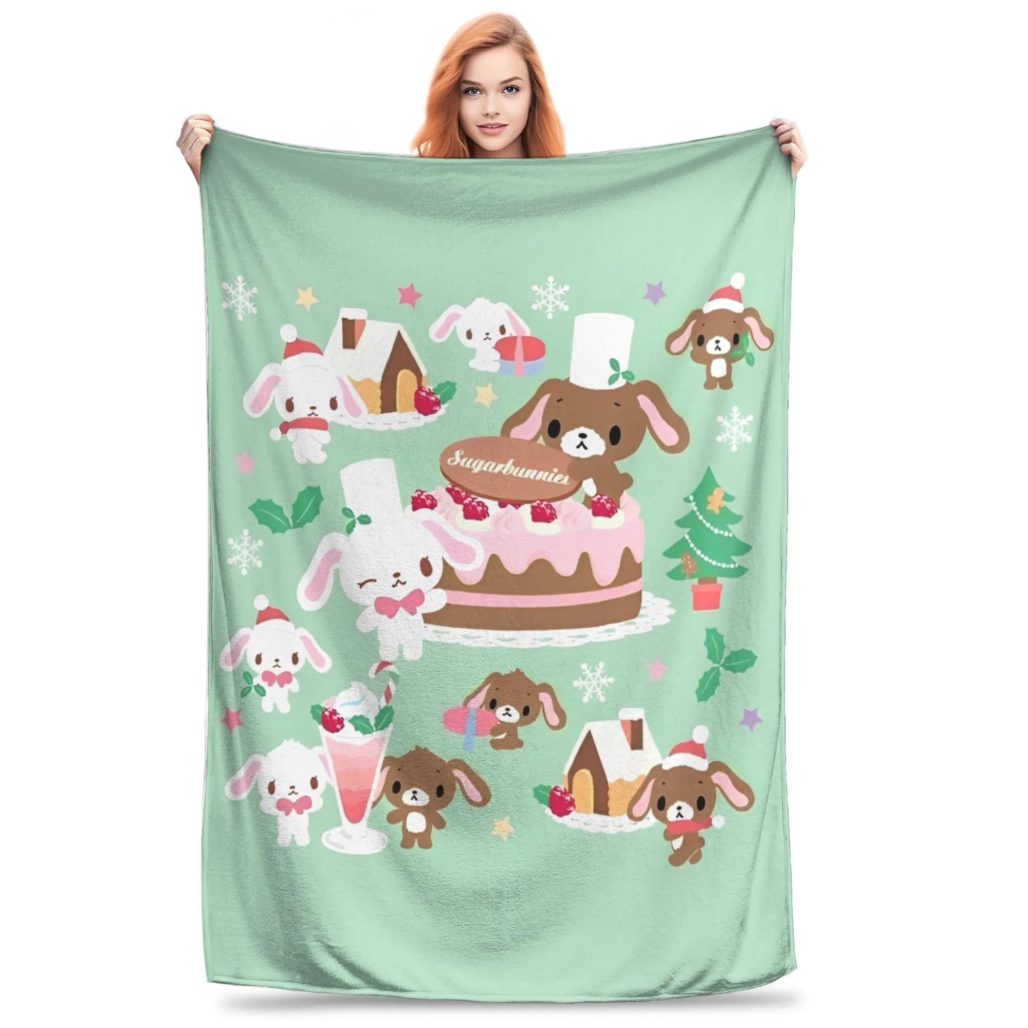Cute Sugarbunnies Blankets Fleece Soft Throw Blanket for Airplane Travel Bed Rug
Cute Sugarbunnies Blankets Fleece Soft Throw Blanket for Airplane Travel Bed Rug