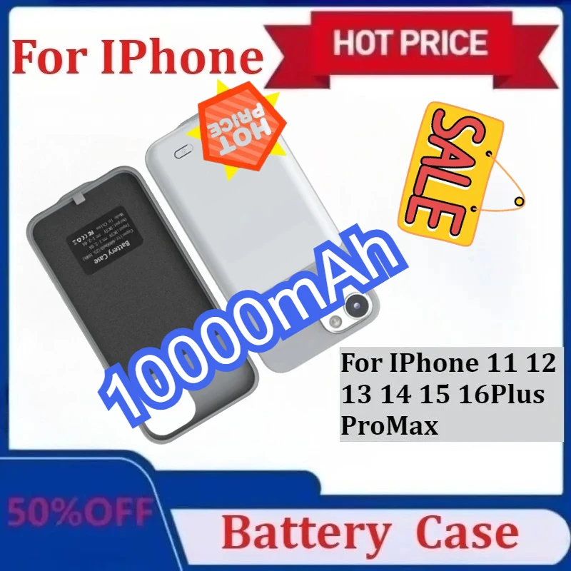 New 10000mAh Battery Charger Cases for IPhone 11 12 13 14 15 16Plus ProMax External Battery Power Bank Charging Case 
New 10000mAh Battery Charger Cases for IPhone 11 12 13 14 15 16Plus ProMax External Battery Power Bank Charging Case