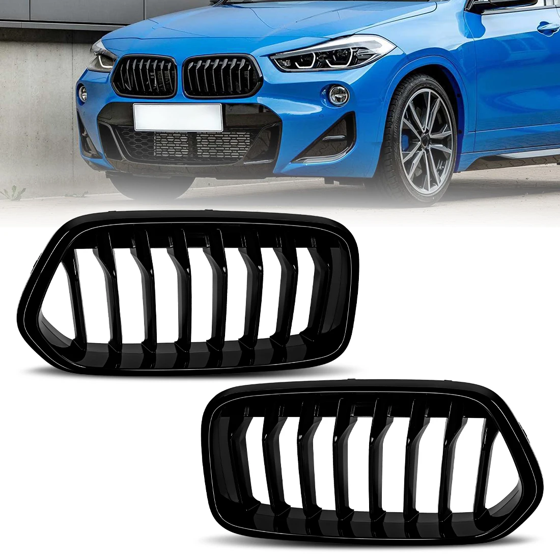 2pcs For BMW F39 X2 M35i xDrive20d xDrive28i sDrive20i 2018-2021 Car Front Bumper Kidney Single Line Racing Grill
2pcs For BMW F39 X2 M35i xDrive20d xDrive28i sDrive20i 2018-2021 Car Front Bumper Kidney Single Line Racing Grill
