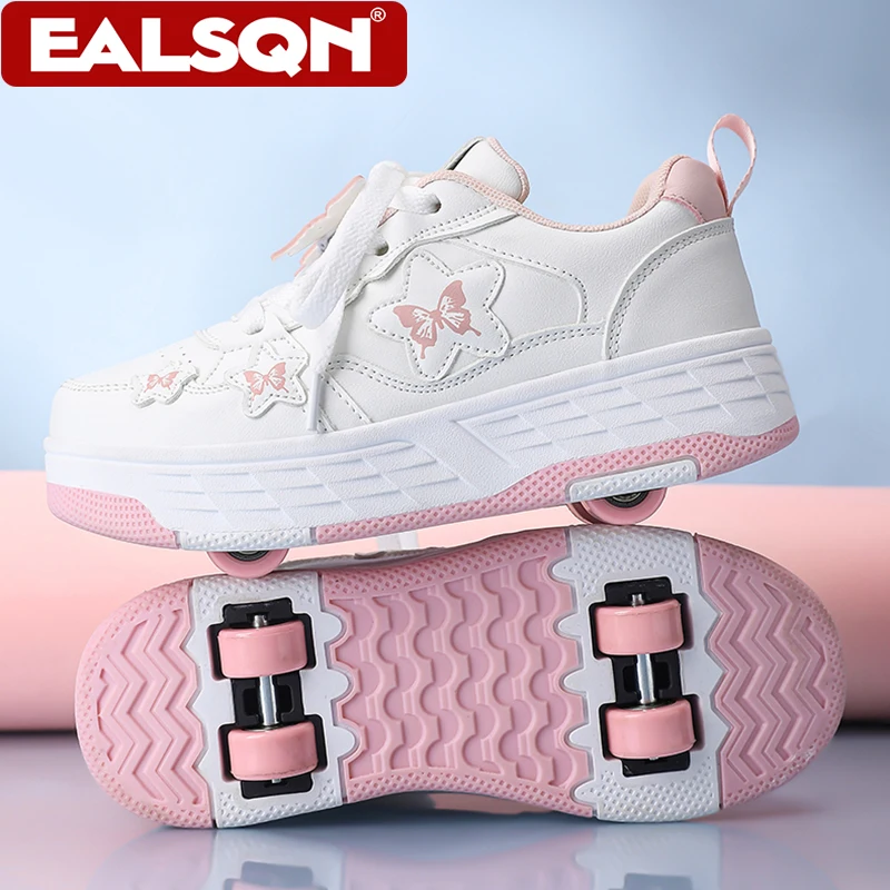 4-Wheels Walking Shoes With Butterfly Patterns Children's Outdoor Sport Roller Skate Sneakers For Teenagers Girls Entertainment
4-Wheels Walking Shoes With Butterfly Patterns Children's Outdoor Sport Roller Skate Sneakers For Teenagers Girls Entertainment