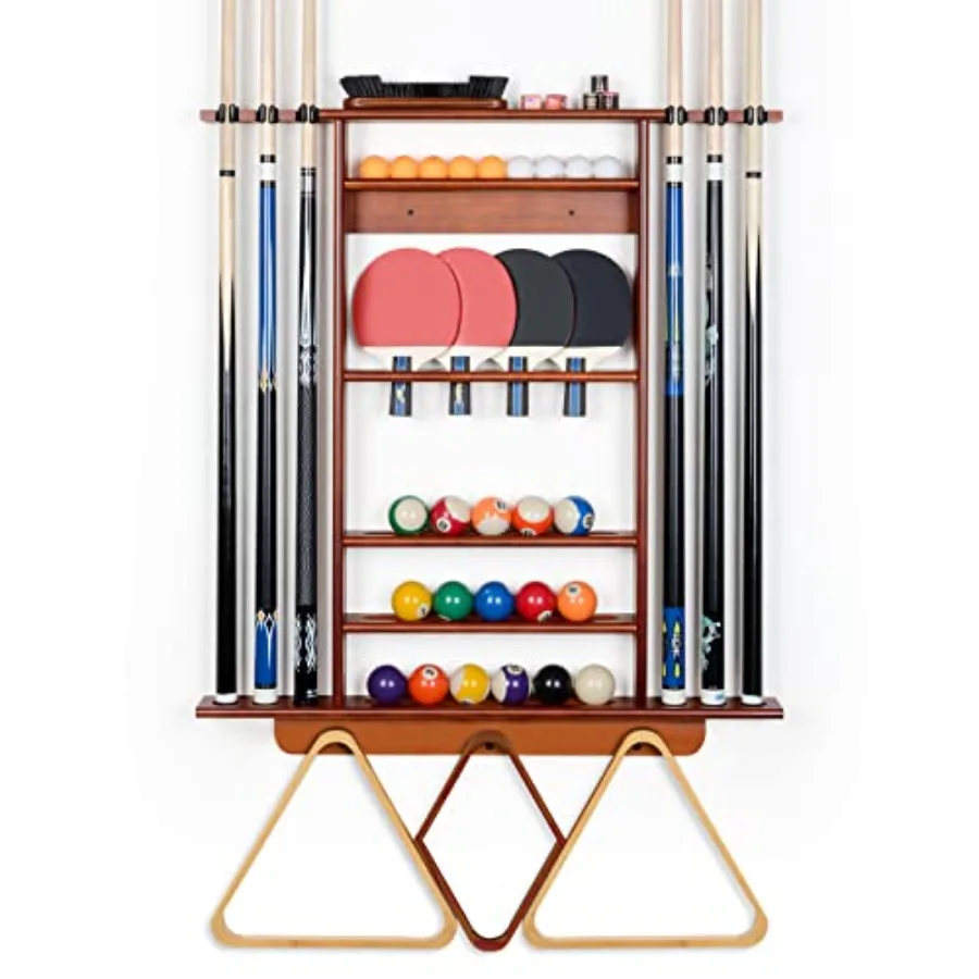 2-in-1 Pool Cue Rack Made of 100 Solid Pine Wood for Wall Mount: Efficiently Organizes Billiards and Table Tennis Accessories i
2-in-1 Pool Cue Rack Made of 100 Solid Pine Wood for Wall Mount: Efficiently Organizes Billiards and Table Tennis Accessories i