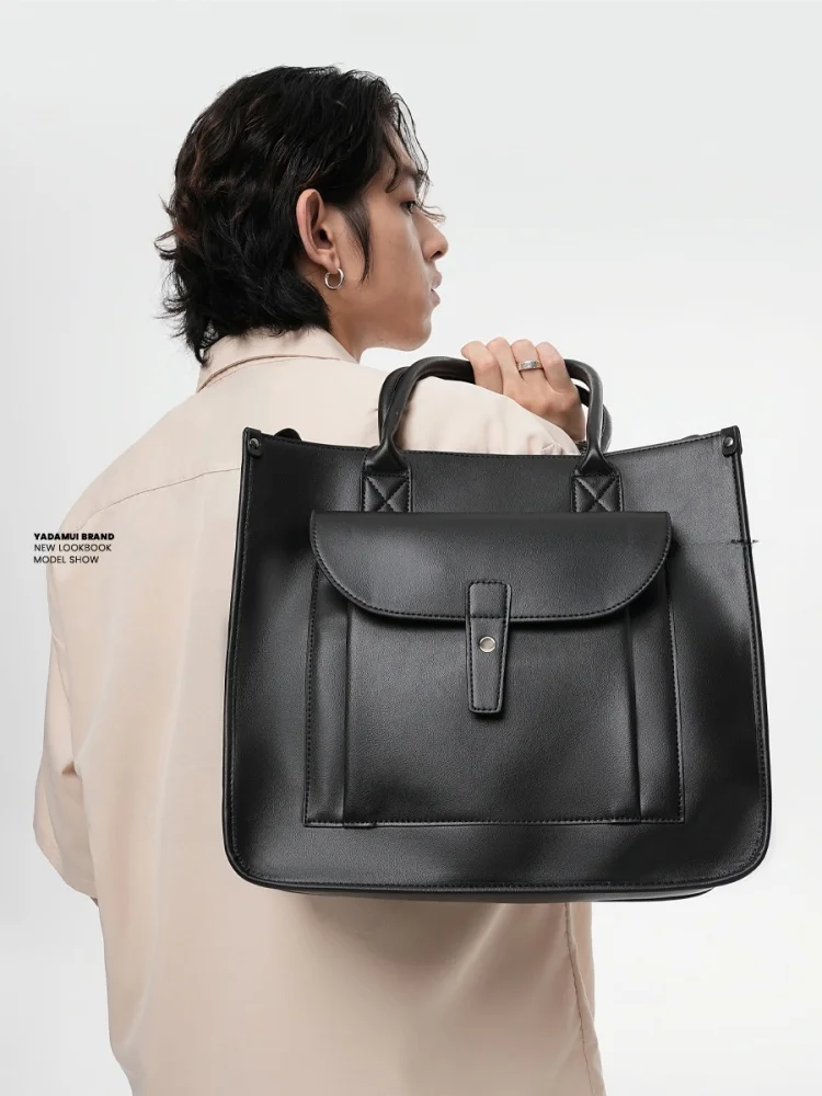 Men's Large Capacity Business Bag Japanese Style Tote Handbag Women's Handbag Leather PU Material Magnetic Closure Pure Color
Men's Large Capacity Business Bag Japanese Style Tote Handbag Women's Handbag Leather PU Material Magnetic Closure Pure Color