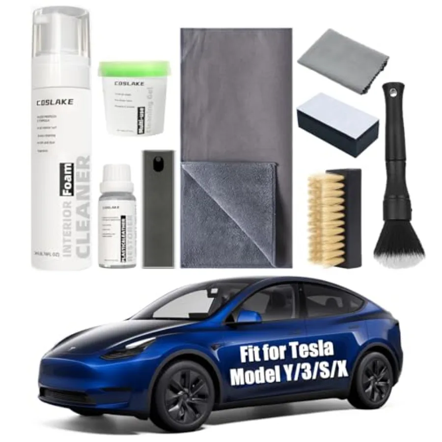 for Tesla Interior Cleaner Kit 9PCS, Foam Seat Cleaner Safe for Tesla Black and White Vegan Leather, with Screen Cleaner, Plast
for Tesla Interior Cleaner Kit 9PCS, Foam Seat Cleaner Safe for Tesla Black and White Vegan Leather, with Screen Cleaner, Plast