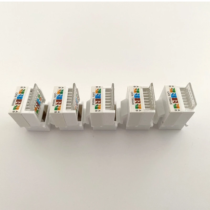 5Pcs RJ45 CAT6 Keystone Insert, Down Keystone Adapter, White Dropship
5Pcs RJ45 CAT6 Keystone Insert, Down Keystone Adapter, White Dropship