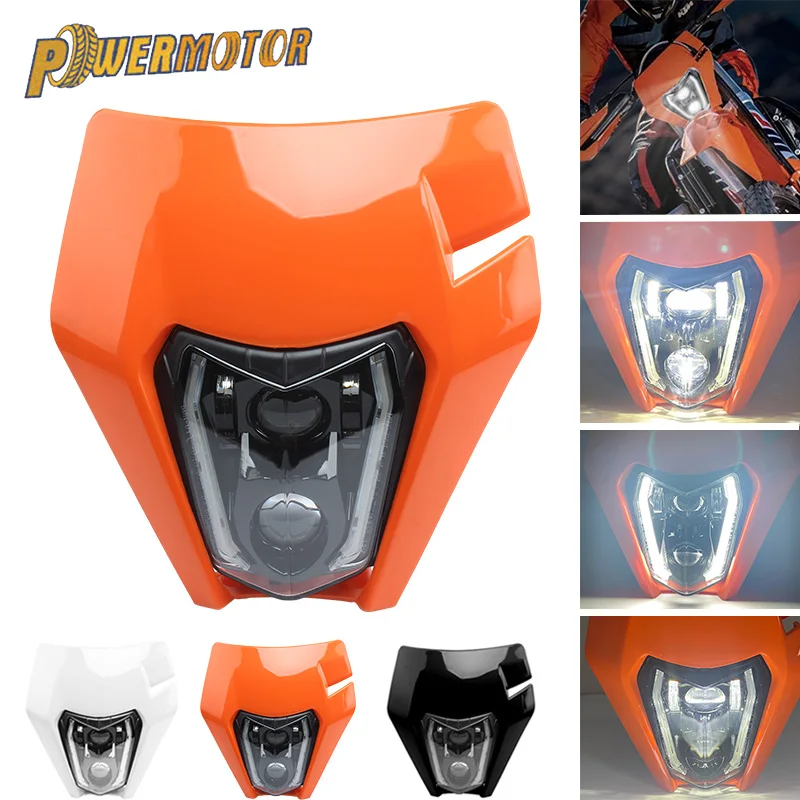 Для KTM EXC XCW XCF 125 250 300 350 450 530 Мотоциклетные светодиодные фары для супермото дальнего ближнего света и детали для мотокросса DRL
Для KTM EXC XCW XCF 125 250 300 350 450 530 Мотоциклетные светодиодные фары для супермото дальнего ближнего света и детали для мотокросса DRL