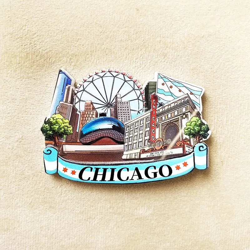 Chicago Refrigerator Magnets Worldwide American City Architecture Personalized 3D Magnets Travel Souvenirs
Chicago Refrigerator Magnets Worldwide American City Architecture Personalized 3D Magnets Travel Souvenirs