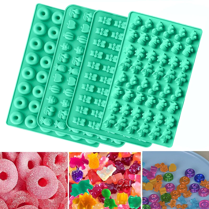 4PCS Silicone Gummy Molds Candy Mold Silicone with 2 Droppers for Convenient Filling Includes Dinosaur Bear Donut Fruit
4PCS Silicone Gummy Molds Candy Mold Silicone with 2 Droppers for Convenient Filling Includes Dinosaur Bear Donut Fruit
