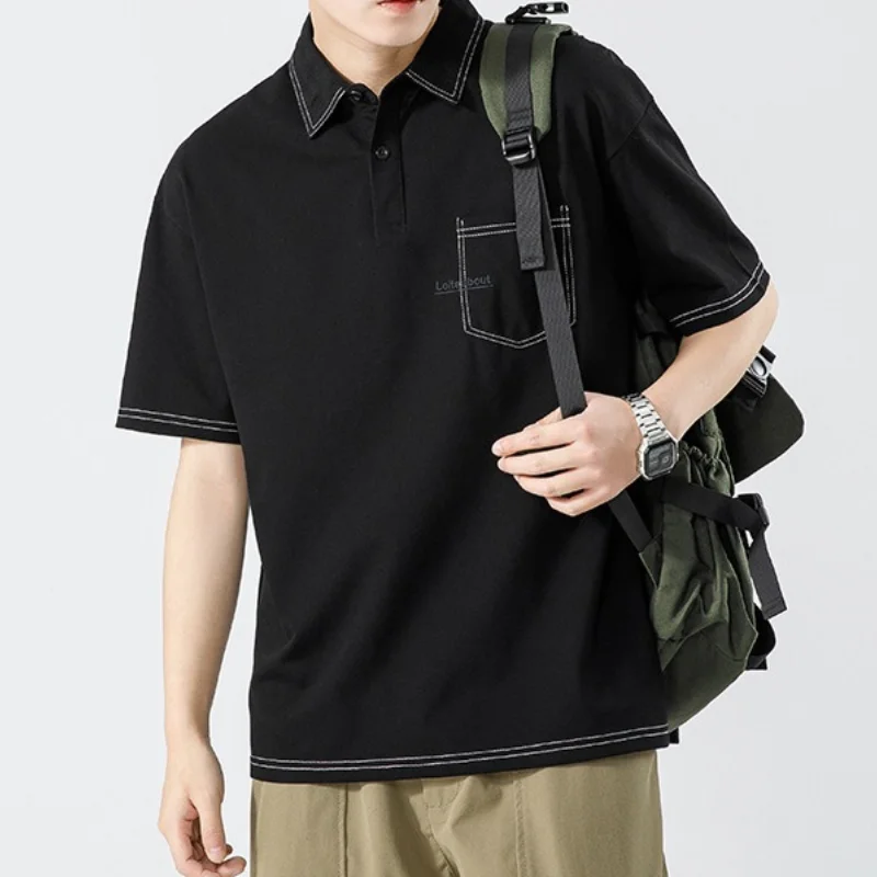 Men's Summer New Men's Short Sleeve Top Embroidered Men's Polo Shirt Lapel T-Shirt
Men's Summer New Men's Short Sleeve Top Embroidered Men's Polo Shirt Lapel T-Shirt