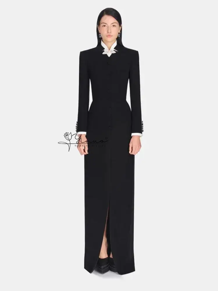 Customized Black Dresses Long Sleeve High Waist Split Dress For Women 2025 Spring Fashion Female New Elegant Dresses
Customized Black Dresses Long Sleeve High Waist Split Dress For Women 2025 Spring Fashion Female New Elegant Dresses