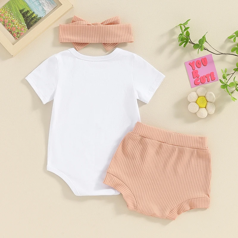 Kupretty Baby Girl Summer Outfits Letter Flower Print Short Sleeve Rompers Bodysuit Shorts Headband 3Pcs Clothes Set
Kupretty Baby Girl Summer Outfits Letter Flower Print Short Sleeve Rompers Bodysuit Shorts Headband 3Pcs Clothes Set