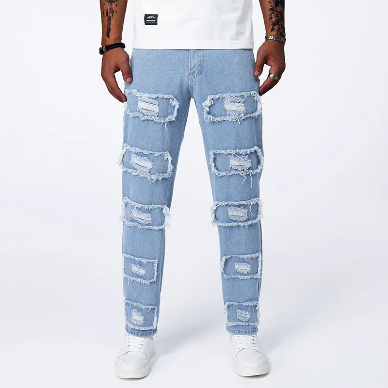 2025 Go To School Ripped Jeans Men's Skinny Trousers Summer Thin Light Blue Casual Elastic Korean Pants Men's
2025 Go To School Ripped Jeans Men's Skinny Trousers Summer Thin Light Blue Casual Elastic Korean Pants Men's