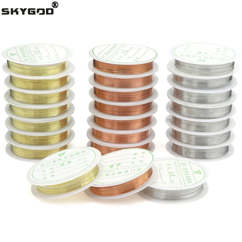 0.2-1mm Silver/Gold/Rose Gold Copper Wire for Bracelet Necklace DIY Colorfast Beading Wire Cord String for Craft Making
0.2-1mm Silver/Gold/Rose Gold Copper Wire for Bracelet Necklace DIY Colorfast Beading Wire Cord String for Craft Making