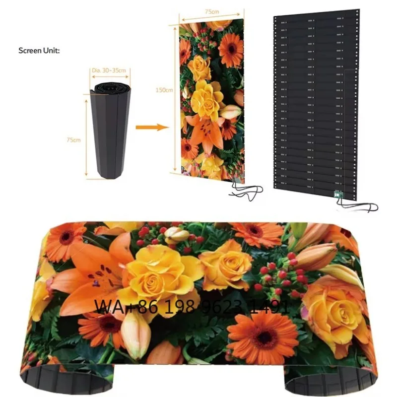 IP65 Waterproof Foldable LED Curtain Screen Flexible Rolling Display Panel for Stage Concert Big Show Commercial Advertising
IP65 Waterproof Foldable LED Curtain Screen Flexible Rolling Display Panel for Stage Concert Big Show Commercial Advertising