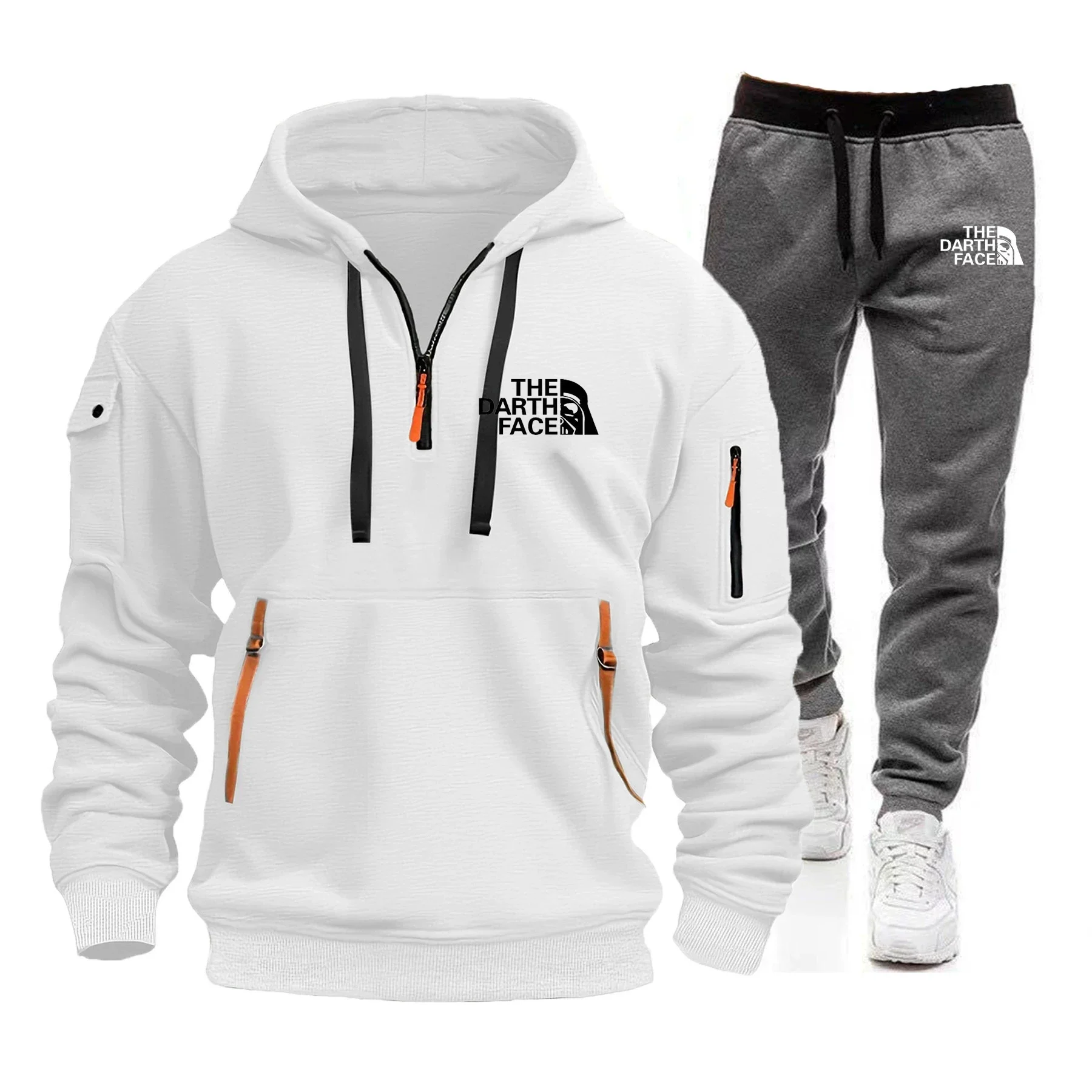 Men's Sportswear Set, Men's Two-piece Sportswear + Jogging Pants, Men's Fashionable and Casual Half-zipper Pocket Sportswear
Men's Sportswear Set, Men's Two-piece Sportswear + Jogging Pants, Men's Fashionable and Casual Half-zipper Pocket Sportswear