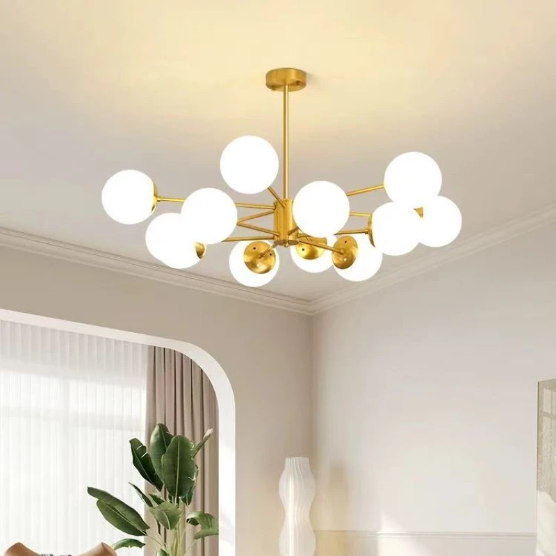 BOSSEN Luxury Modern Chandelier Brass Glass Bubble Ball Pendant Light Luster LED Ceiling Lamp for Hotel Villa Interior Decor
BOSSEN Luxury Modern Chandelier Brass Glass Bubble Ball Pendant Light Luster LED Ceiling Lamp for Hotel Villa Interior Decor