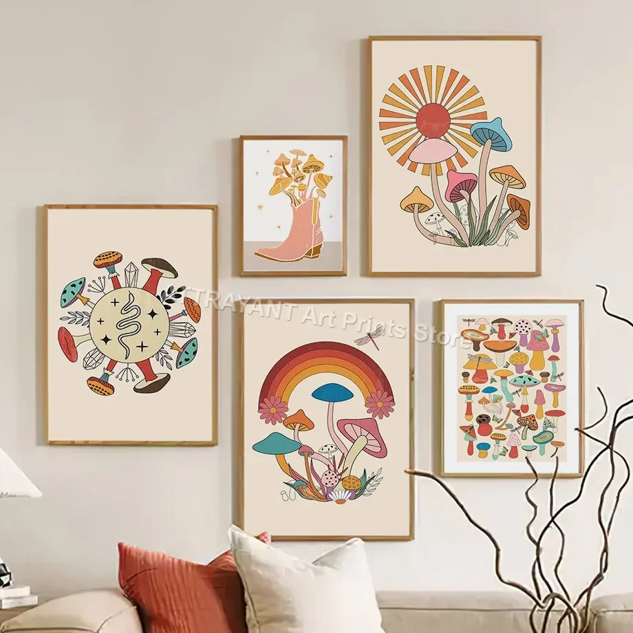Hippie Mushroom Rainbow Selflove Abstract Wall Art Canvas Painting Nordic Posters And Prints Wall Pictures For Living Room Decor 
Hippie Mushroom Rainbow Selflove Abstract Wall Art Canvas Painting Nordic Posters And Prints Wall Pictures For Living Room Decor