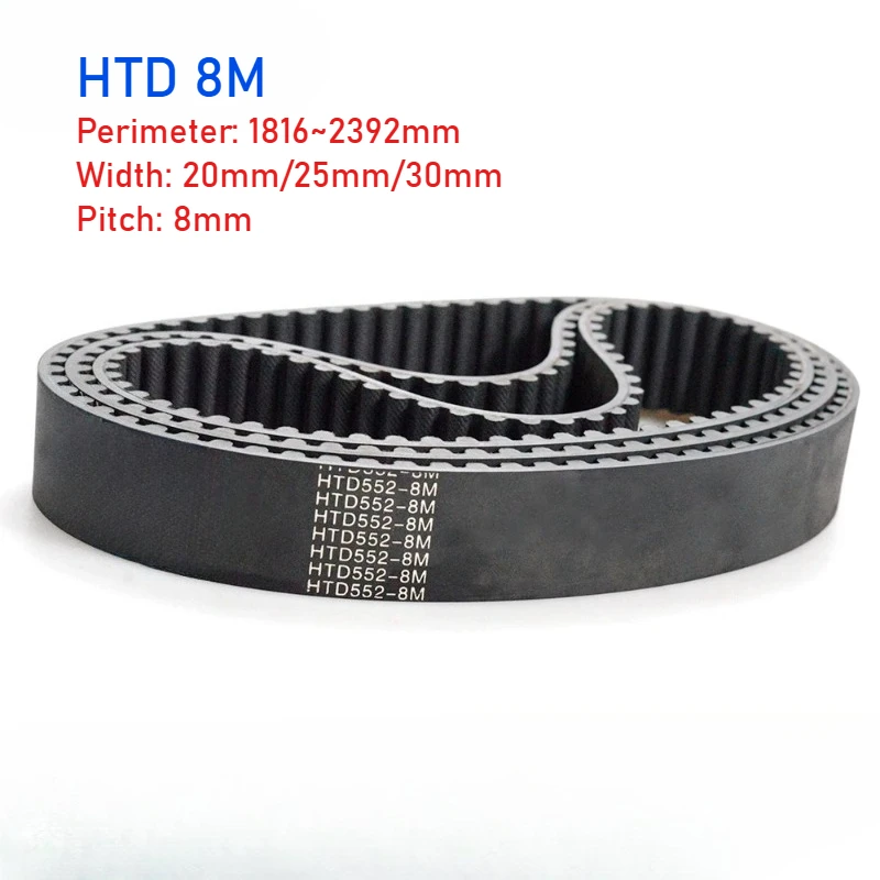 Guangluo HTD 8M Closed Synchronous Rubber Belts Perimeter 1816~2392mm Width 20mm/25mm/30mm Pitch 8mm Timing Belt
Guangluo HTD 8M Closed Synchronous Rubber Belts Perimeter 1816~2392mm Width 20mm/25mm/30mm Pitch 8mm Timing Belt