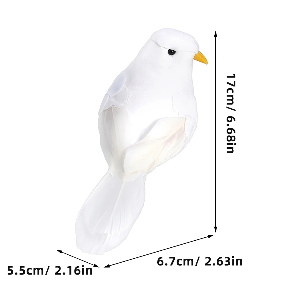 6pcs Simulated White Pigeon Decoration Artificial Statue Lightweight Durable Trick Props Bird Decorations Dove nament L
6pcs Simulated White Pigeon Decoration Artificial Statue Lightweight Durable Trick Props Bird Decorations Dove nament L