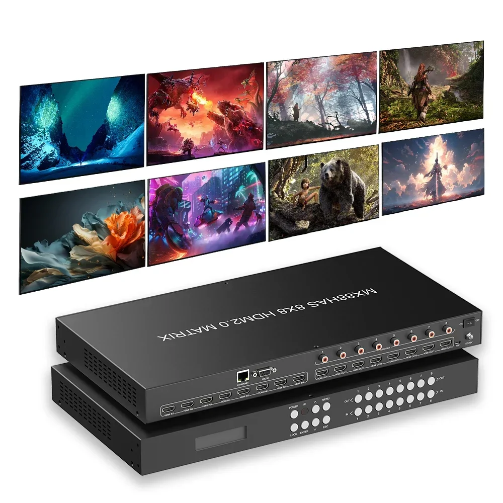 In stockHdmi 2.1 matrix 4x4 4k 120hz Switcher hdmi Video Wall matrix 4x2 4*4 8*8 2 in 2 Out 8k hdmi matrix Switcher
In stockHdmi 2.1 matrix 4x4 4k 120hz Switcher hdmi Video Wall matrix 4x2 4*4 8*8 2 in 2 Out 8k hdmi matrix Switcher