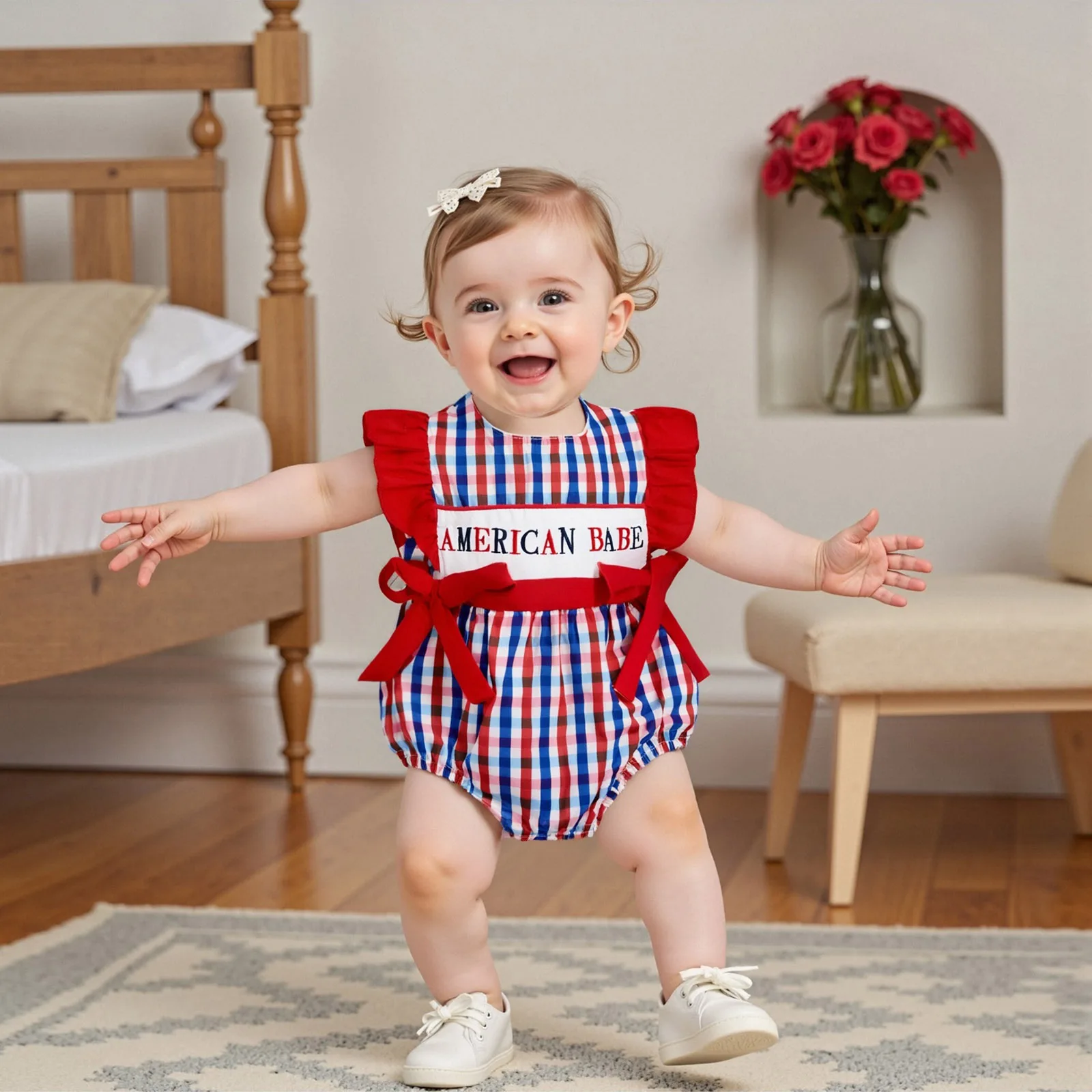 Baby Girls Rompers Independence Day Clothes Letter/Ice Cream Embroidery Fly Sleeve Summer Bodysuits Jumpsuits
Baby Girls Rompers Independence Day Clothes Letter/Ice Cream Embroidery Fly Sleeve Summer Bodysuits Jumpsuits