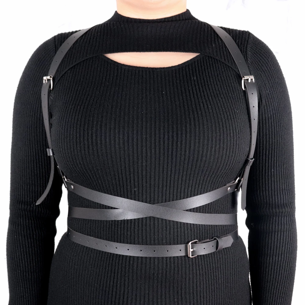 Plus Size Women Fashion Harness Belt Chest Harness Corset Faux Leather Lingerie Goth Fetish Rave Clothing Harness Waist 128cm
Plus Size Women Fashion Harness Belt Chest Harness Corset Faux Leather Lingerie Goth Fetish Rave Clothing Harness Waist 128cm