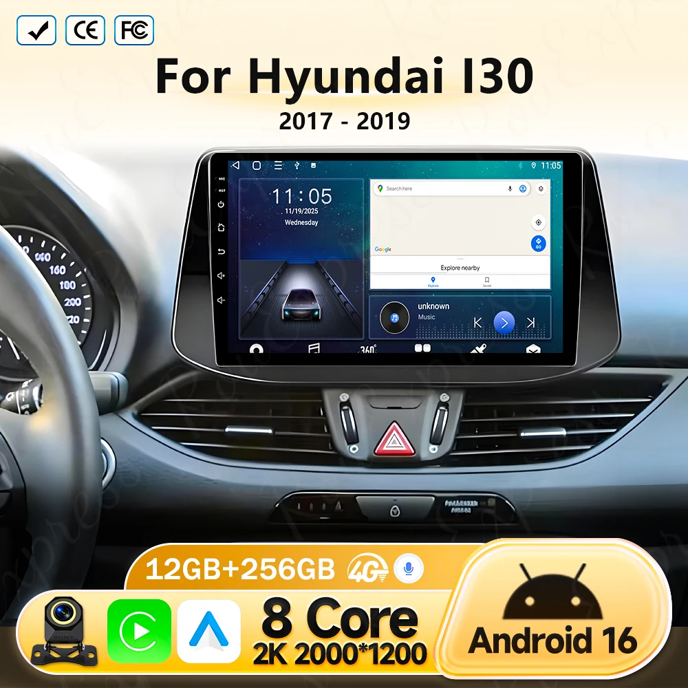 Android 16 Car Radio For Hyundai I30 2017 - 2019 Navigation GPS Android Auto 5G Screen Wifi Multimedia Player Bluetooth No 2din
Android 16 Car Radio For Hyundai I30 2017 - 2019 Navigation GPS Android Auto 5G Screen Wifi Multimedia Player Bluetooth No 2din