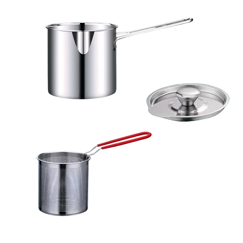 Deep Fryer With Frying Basket Multi-Function Small Pot For Kitchen Use Fried Chicken Cooking Tools-A22G
Deep Fryer With Frying Basket Multi-Function Small Pot For Kitchen Use Fried Chicken Cooking Tools-A22G
