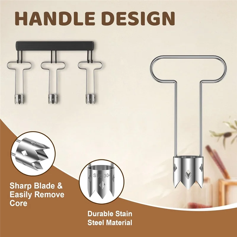 ABRS-3PCS Сердцевина для перца Многофункциональное средство для удаления сердцевины фруктов и овощей Кухонные гаджеты для овощей
ABRS-3PCS Сердцевина для перца Многофункциональное средство для удаления сердцевины фруктов и овощей Кухонные гаджеты для овощей