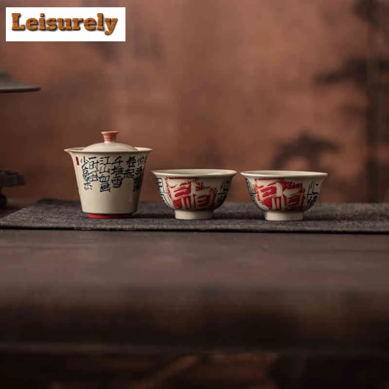 Plant Ash Handwritten Poetry Gaiwan Elegant Tea Tureen Household Tea Bowl With Lid Kit Tea Maker Cover Bowl Teaware Decoration
Plant Ash Handwritten Poetry Gaiwan Elegant Tea Tureen Household Tea Bowl With Lid Kit Tea Maker Cover Bowl Teaware Decoration