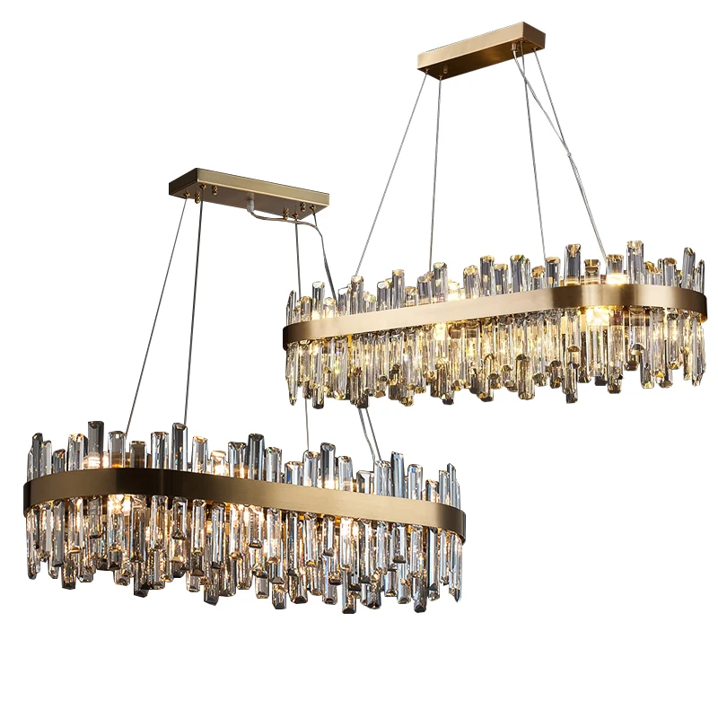 Oval Crystal Ceiling Pendant Lights E14 Base Dimmable Luxury Home Decor Dining Room Light Fixture Foyer Bedroom Suspension Lamps
Oval Crystal Ceiling Pendant Lights E14 Base Dimmable Luxury Home Decor Dining Room Light Fixture Foyer Bedroom Suspension Lamps