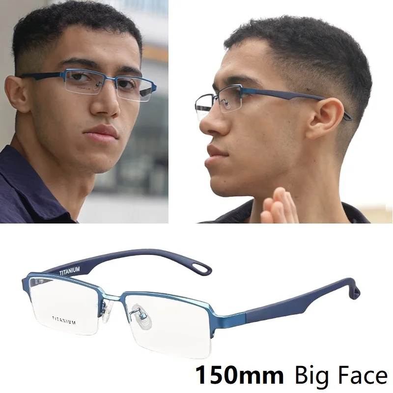 Business Oversize Eyewear Men Square Half Glasses Frame Titanium TR90 Ultralight Fashion 150mm Big Face Eyeglasses Spectacles
Business Oversize Eyewear Men Square Half Glasses Frame Titanium TR90 Ultralight Fashion 150mm Big Face Eyeglasses Spectacles