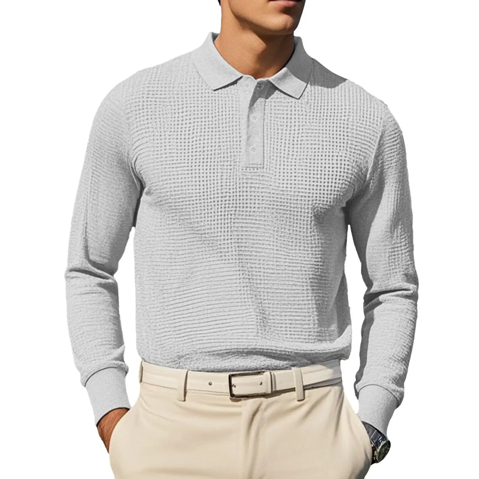 New Men's Long Sleeve Shirt Autumn Winter Casual Wear Button up Collar T-Shirt Independent Station Cross Border Design
New Men's Long Sleeve Shirt Autumn Winter Casual Wear Button up Collar T-Shirt Independent Station Cross Border Design